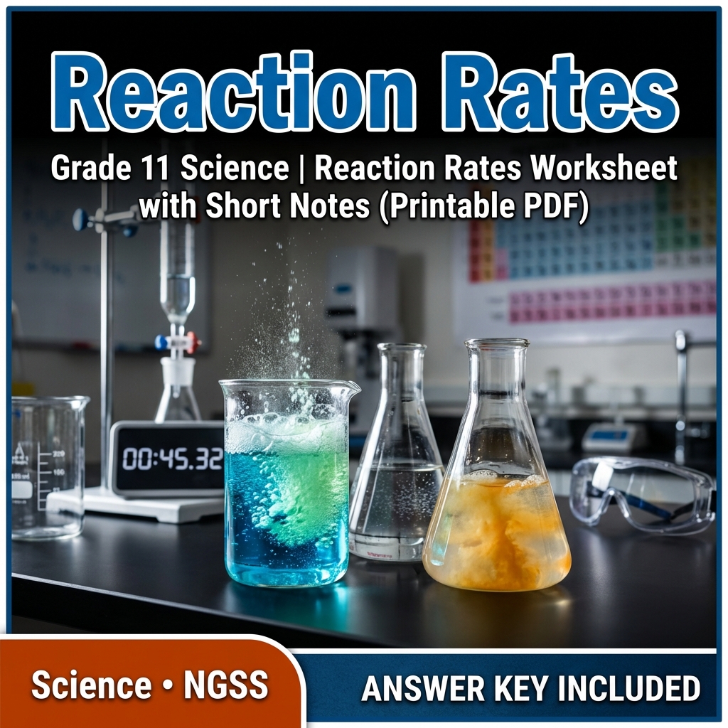 Grade 11 Science NGSS Worksheet Bundle – Ecosystem, Genetics & Physics Topics — included worksheet 37
