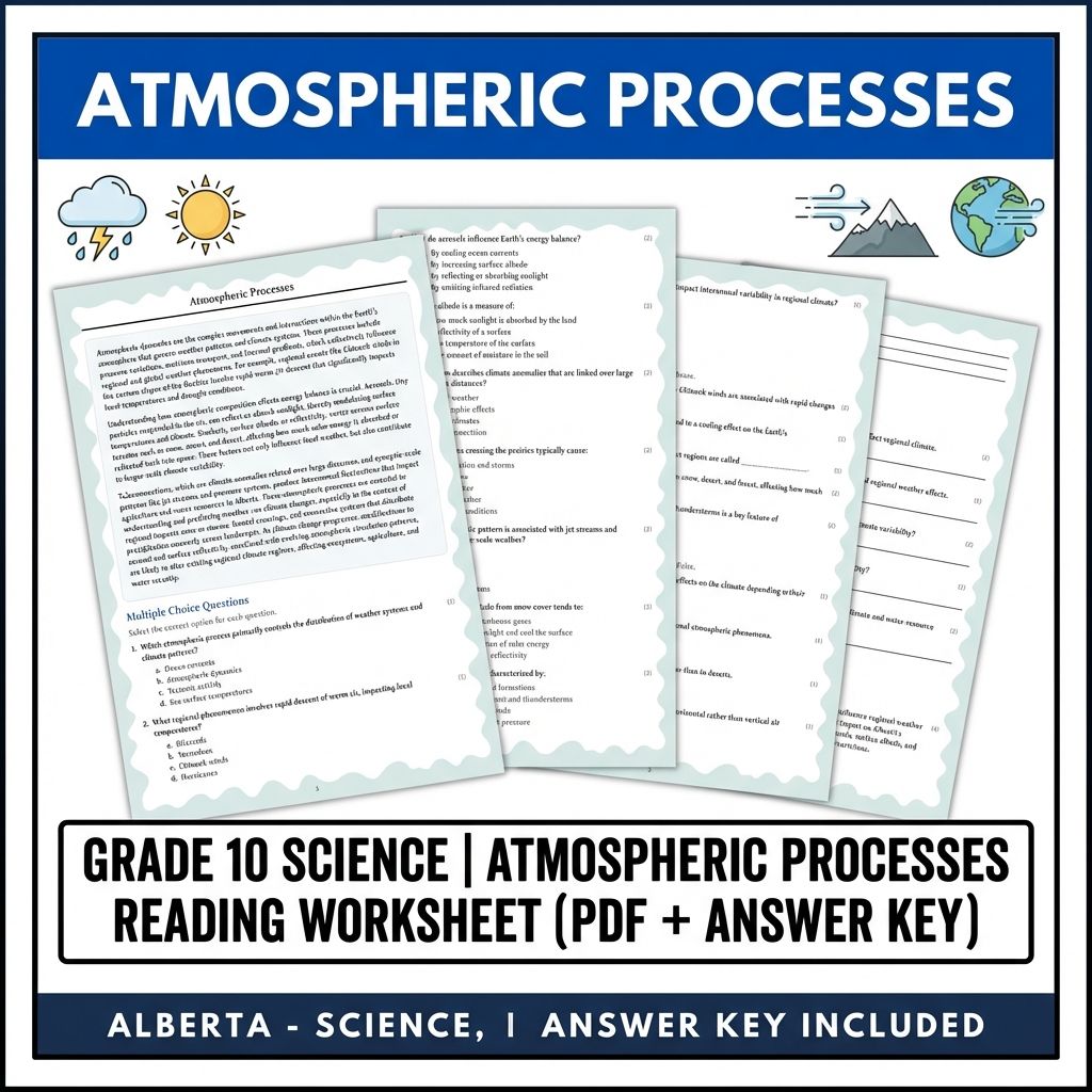Grade 10 Science Worksheets Bundle | Physics, Earth, and Environmental Topics — included worksheet 42