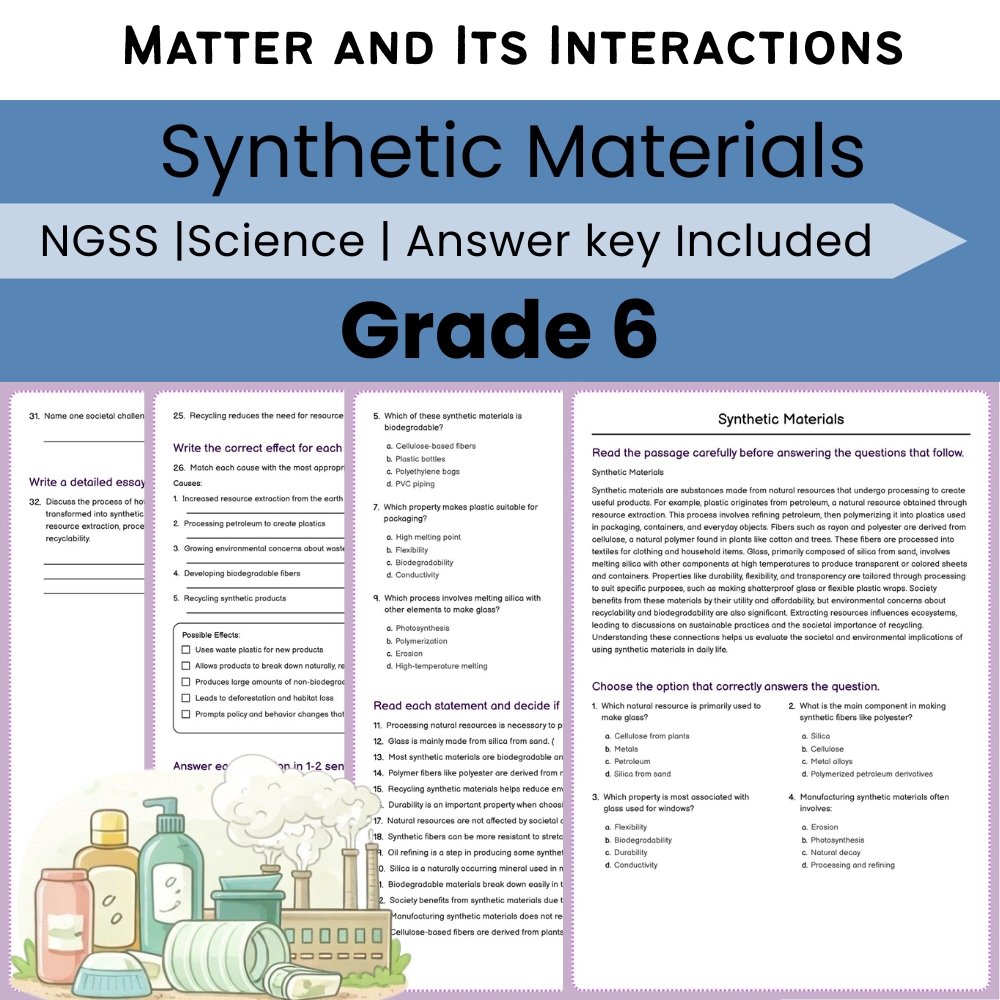 Grade 6 Science NGSS Worksheet Bundle | Comprehensive STEM Practice Pack — included worksheet 34