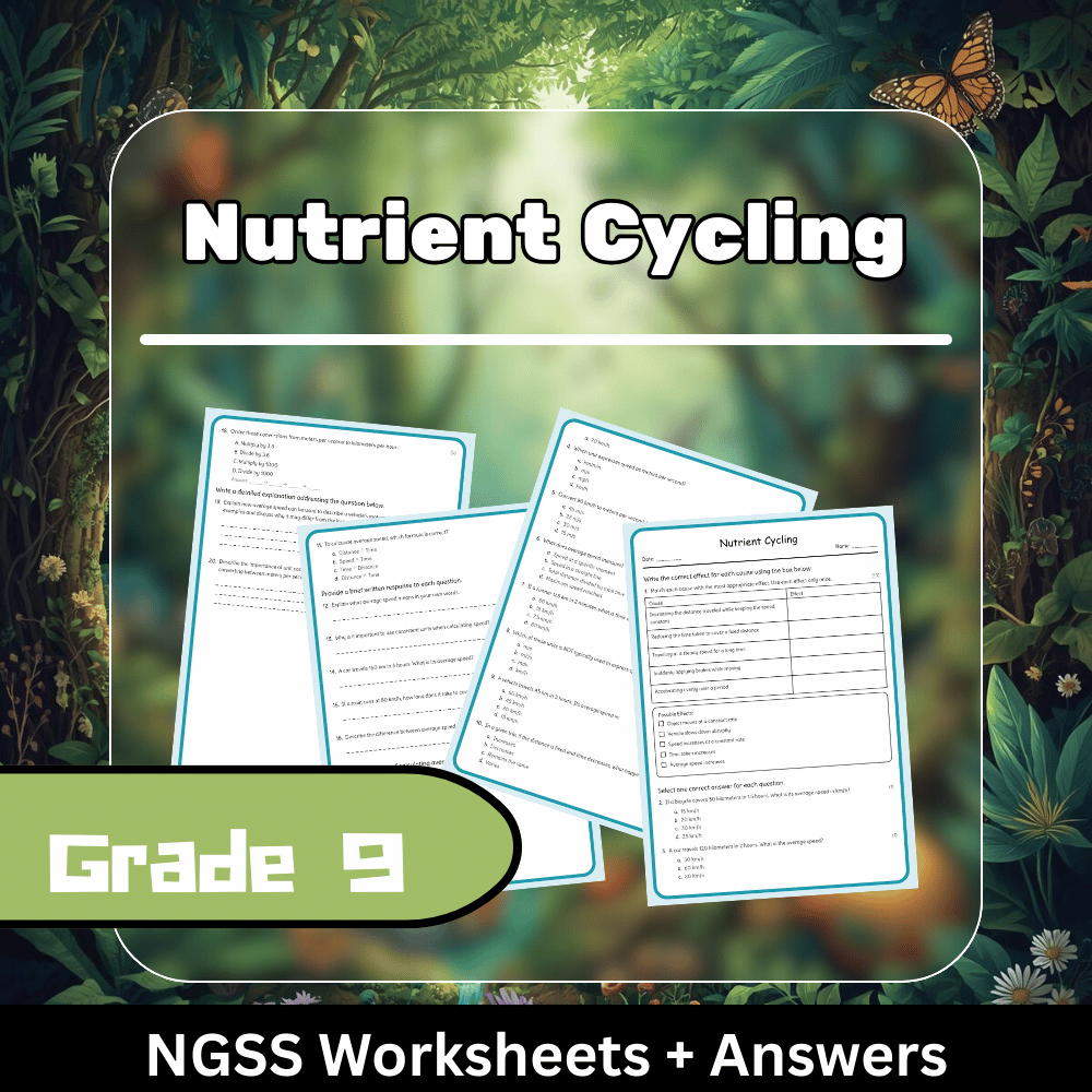 Grade 9 Science | Nutrient Cycling Worksheet (Answer Key) – NGSS Aligned