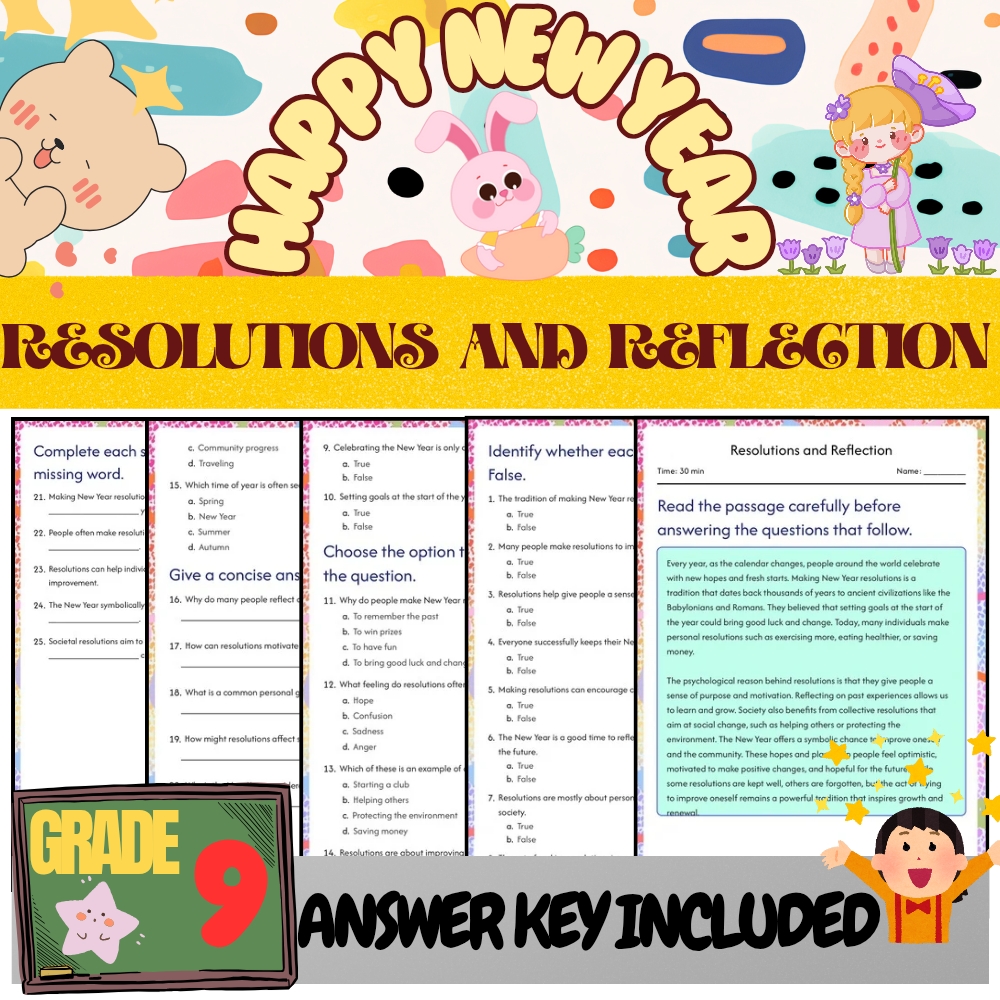Grade 9 Seasonal Celebrations & Traditions Unit Bundle (PDF + Answer Keys) — included worksheet 3