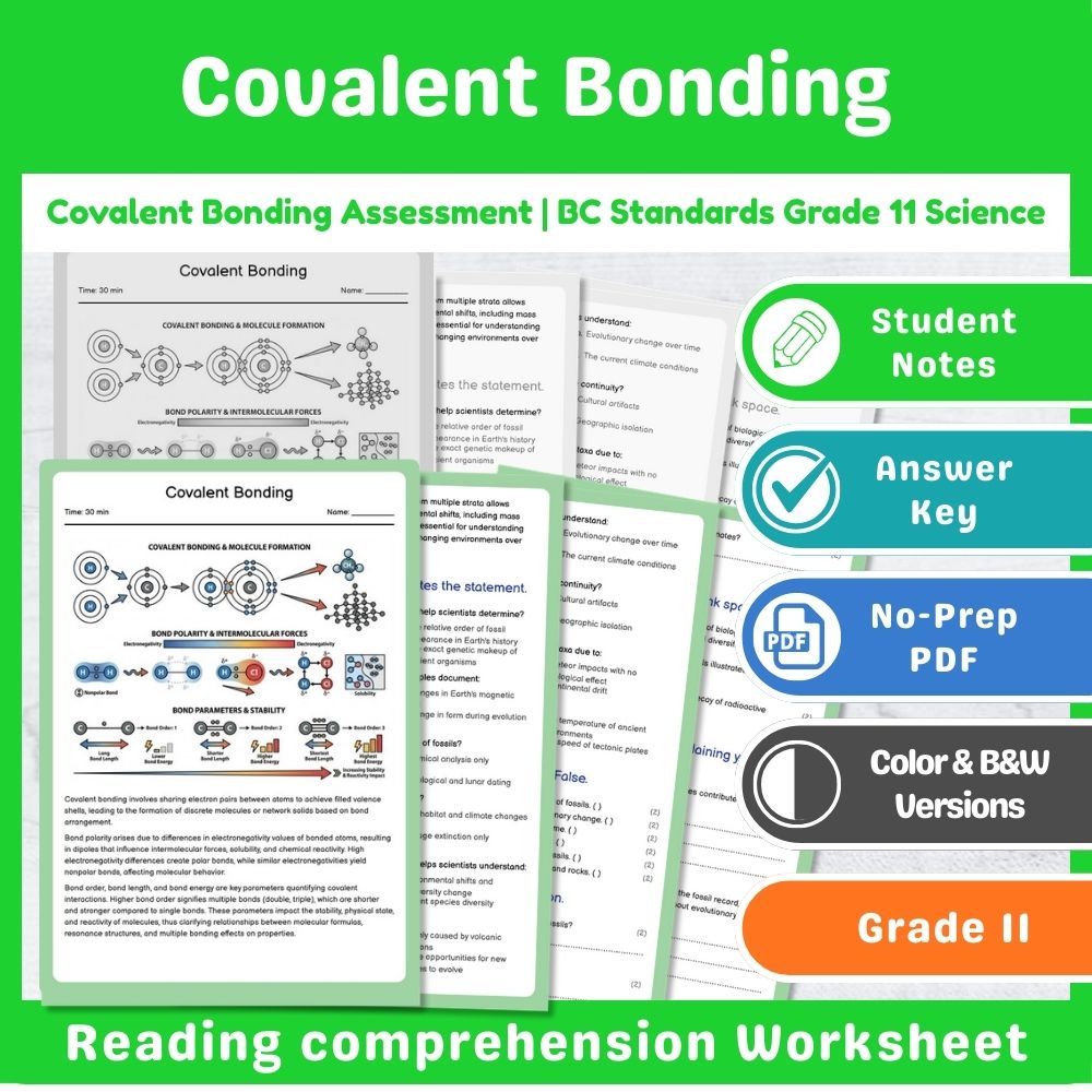 Grade 11 Science | Thermochemistry Assessment Bundle – Standards-Aligned — included worksheet 10
