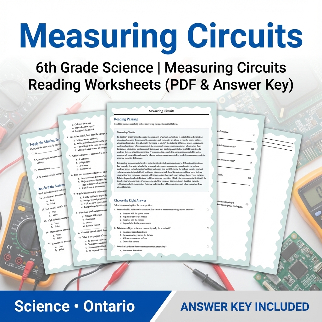 Grade 6 Science – Ecology, Circuits, Astronomy & More (PDF + Answer Key ) — included worksheet 32