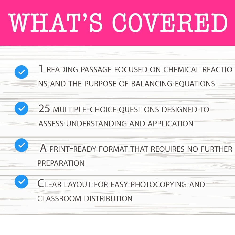 Grade 11 Science worksheet mcq paper worksheet — Grade 11 Science — Worksheet MCQ Paper for Mastering Balancing Equations…