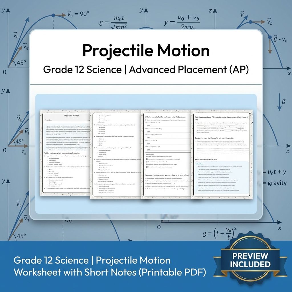 Grade 12 Science Worksheet Bundle – Physics & Biology Topics (PDF Collection) — included worksheet 39