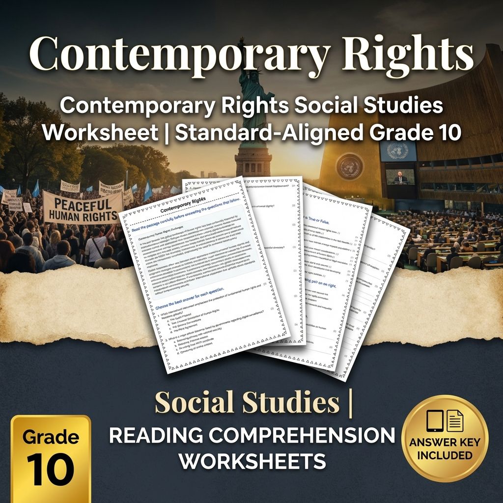Contemporary Rights Social Studies Worksheet | Standard-Aligned Grade 10
