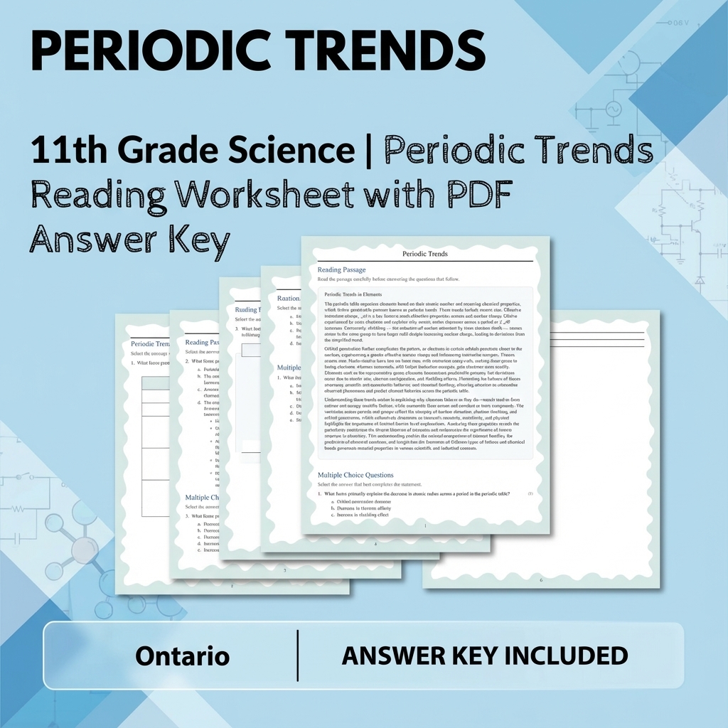 Grade 11 Science Unit Bundle | Chemical Bonding & Reaction Energetics  — included worksheet 7