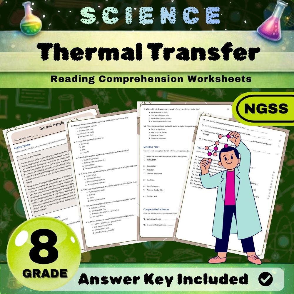 Grade 8 Science NGSS Bundle | Comprehensive Worksheets for Earth & Life Sciences — included worksheet 33
