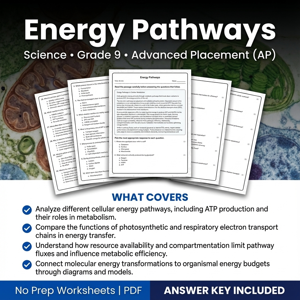 Grade 9 Science Worksheets Bundle | Physics, Earth Science & Biology  — included worksheet 33