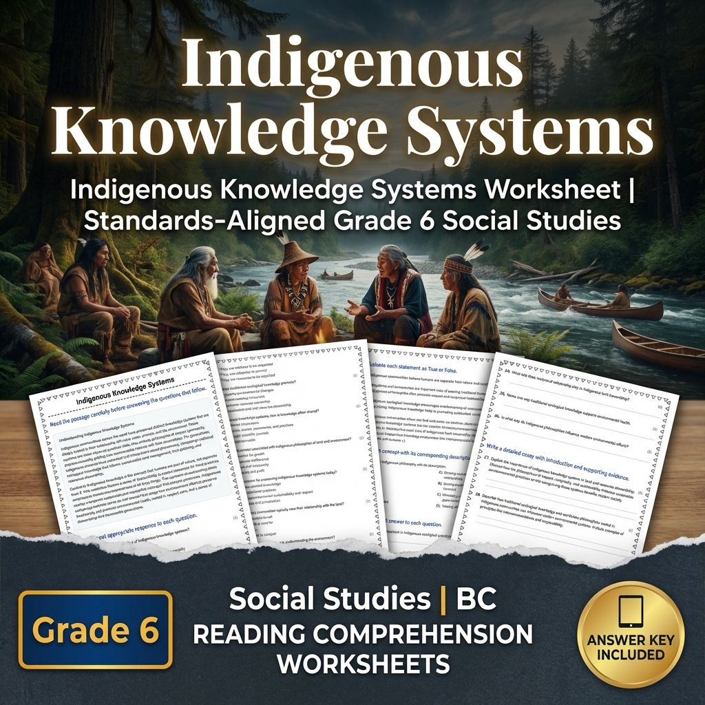 Grade 6 Social Studies | Indigenous Land Responsibilities Bundle — included worksheet 6