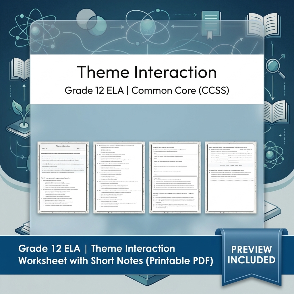 Grade 12 ELA Evidence-Based Reading & Writing Full-Year Bundle (CCSS) — included worksheet 31