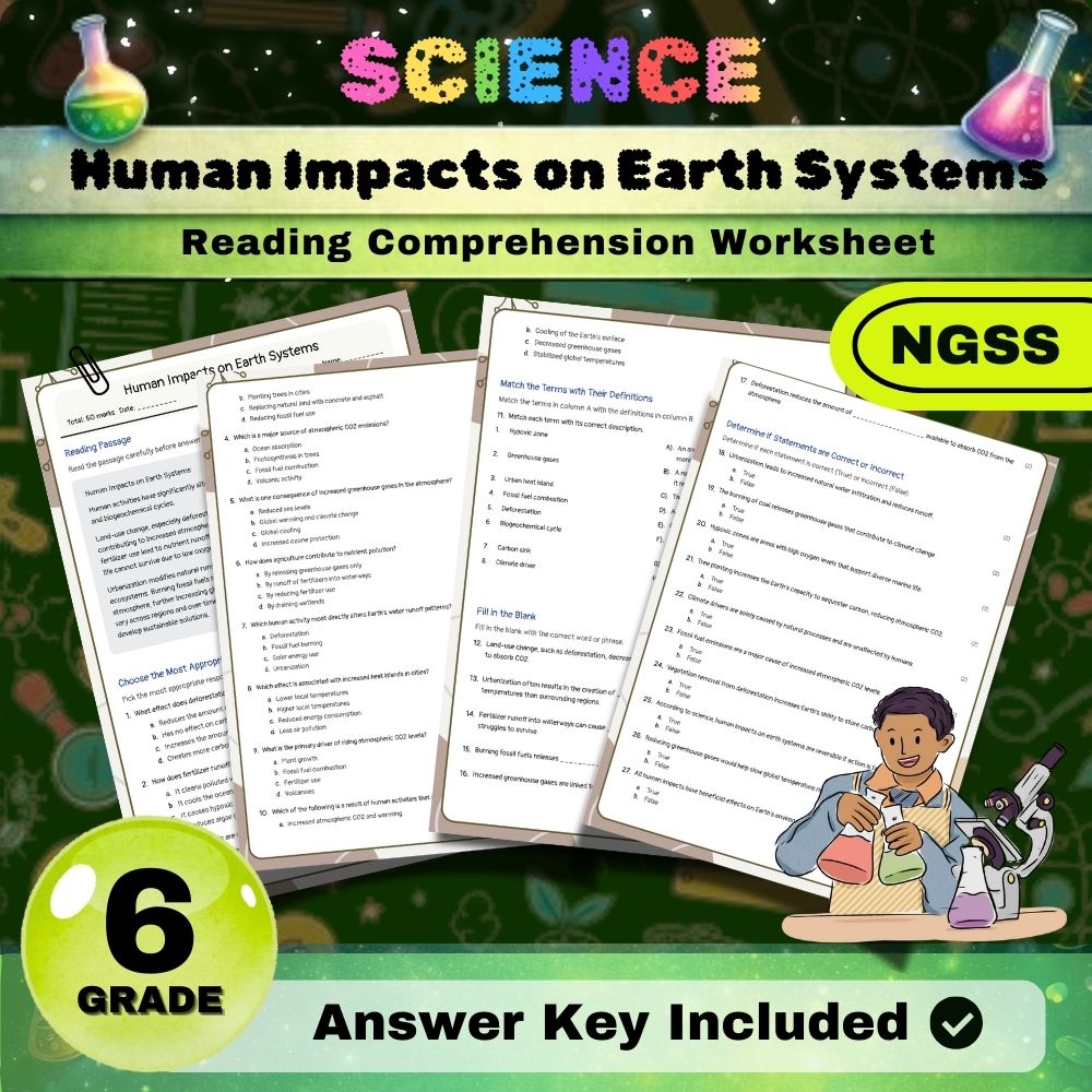 Grade 6 Science Worksheets Bundle | NGSS-Aligned — included worksheet 30
