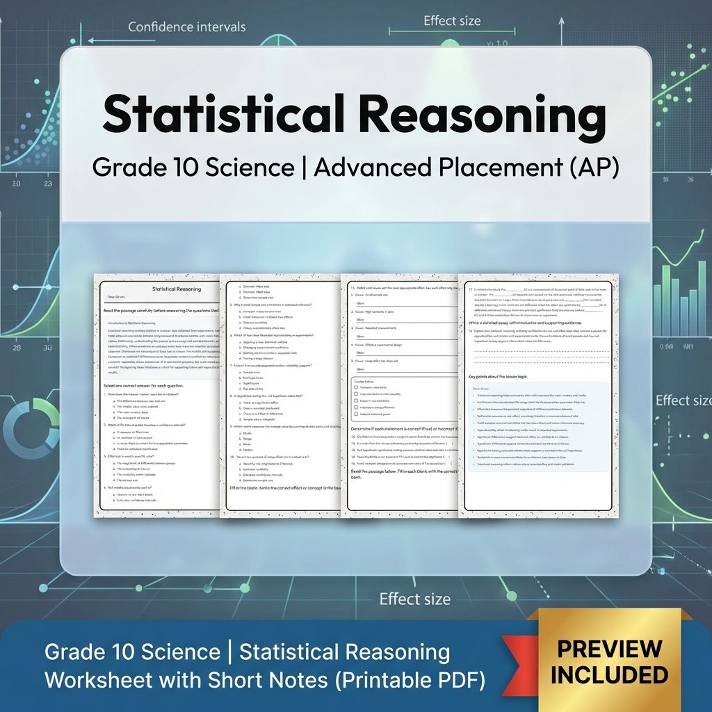 Grade 10 Science Unit | Data Analysis, Modelling  Worksheet Pack — included worksheet 10