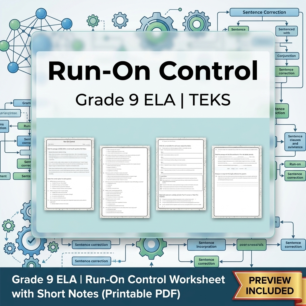 Grade 9 Language Conventions ELA Lesson Bundle | TEKS Verb & Agreement — included worksheet 6