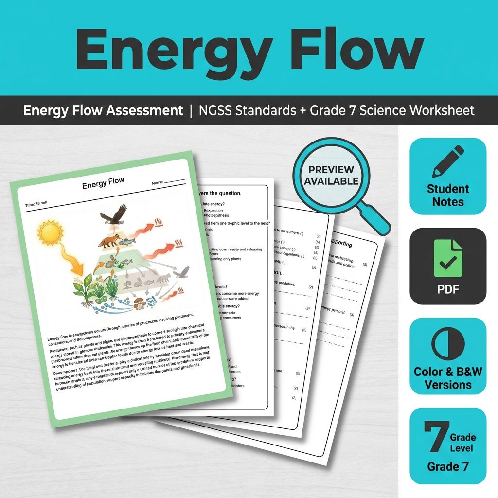 Grade 7 Science Full Year Bundle | NGSS Assessment Worksheets & Resources — included worksheet 31