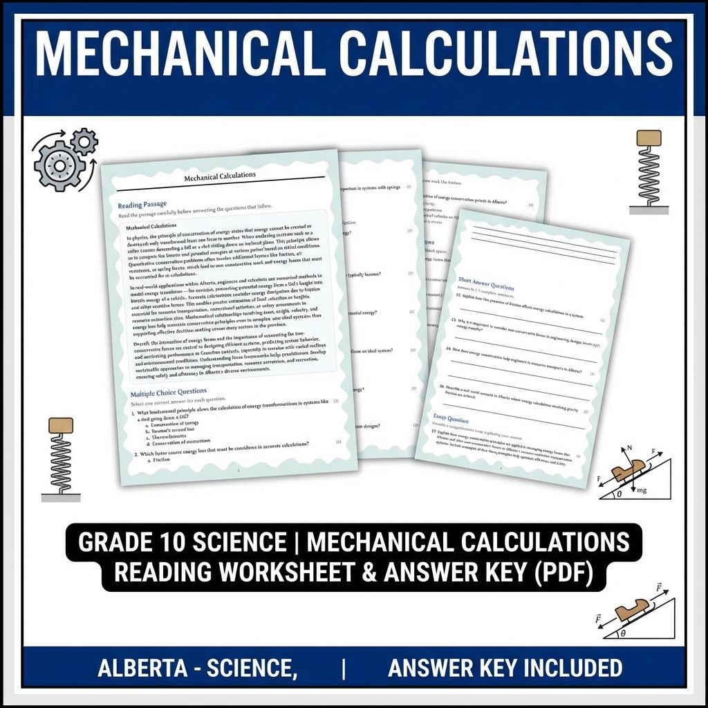 Grade 10 Science Worksheets Bundle | Physics, Earth, and Environmental Topics — included worksheet 43