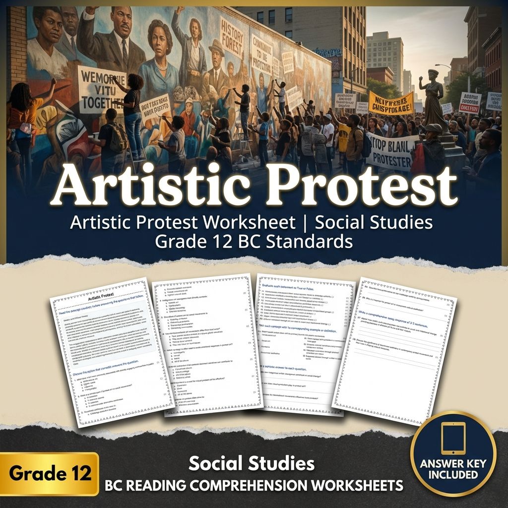 Artistic Protest Worksheet | Social Studies Grade 12 BC Standards