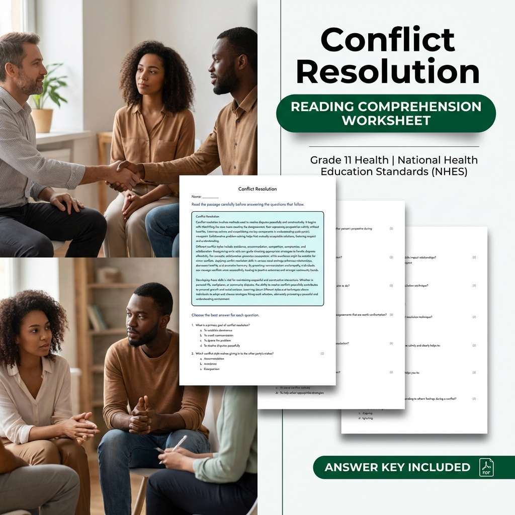 Grade 11 Health Worksheet Bundle – Interpersonal Skills & Advocacy NHES Aligned — included worksheet 31