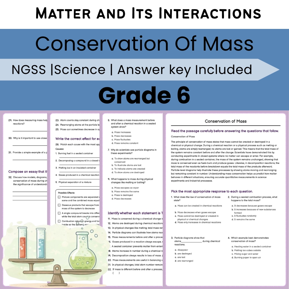 Grade 6 Science NGSS Worksheet Bundle | Comprehensive STEM Practice Pack — included worksheet 35