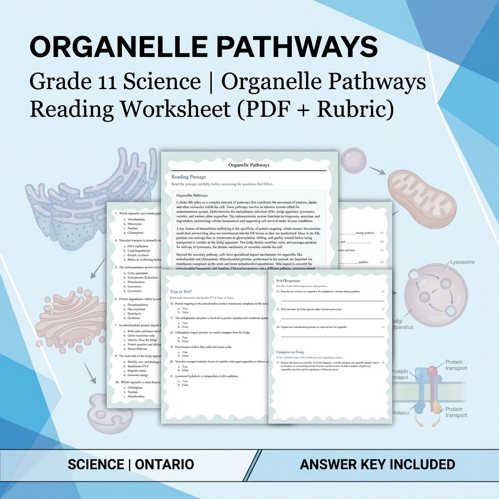 Grade 11 Science UNIT Bundle | Cellular Processes & Metabolic Pathways  — included worksheet 10