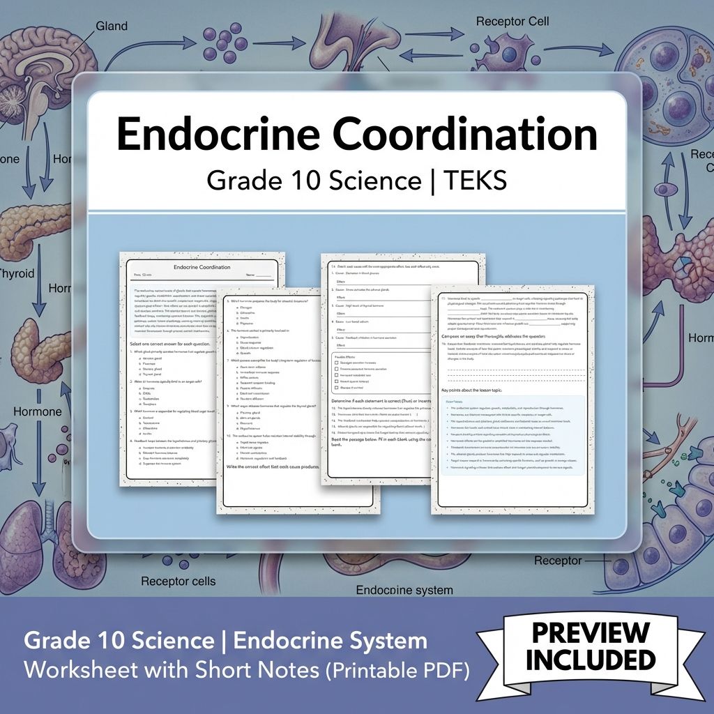 Grade 10 Science Worksheet Bundle – Genetics, Cell Biology & Ecology (PDF) — included worksheet 40