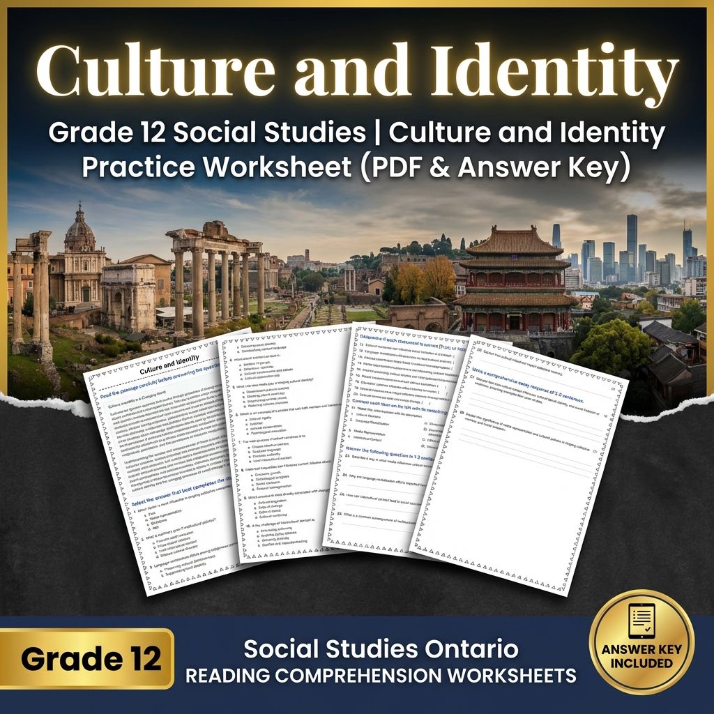Grade 12 Social Studies | Culture and Identity Practice (PDF & Answer Key)