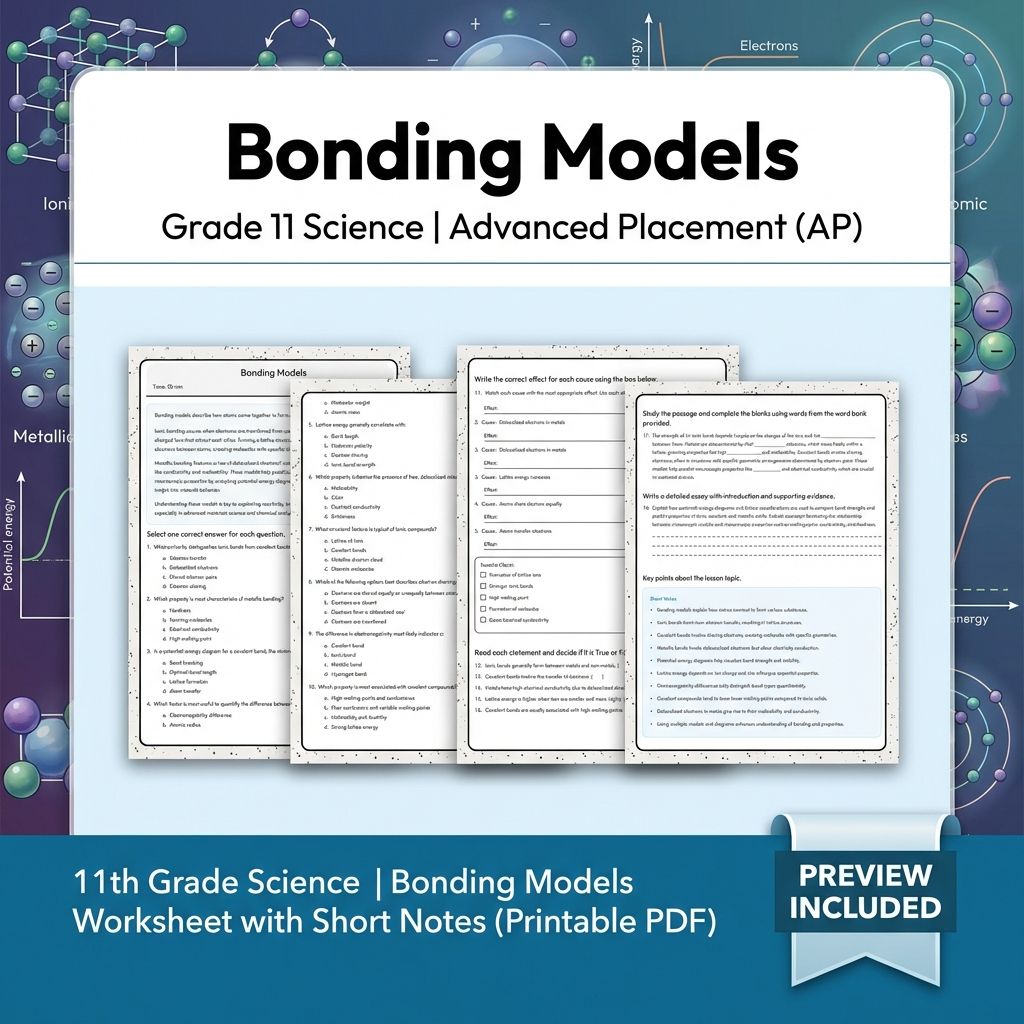 Grade 11 Science Worksheet Bundle Advanced Concepts & Scientific Reasoning (PDF) — included worksheet 33