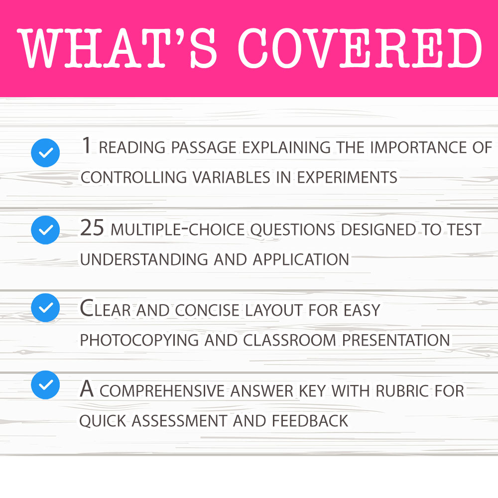 Grade 6 Science worksheet worksheet — Grade 6 Science — Variables Control Worksheet for Mastering Scientific Experiments —…