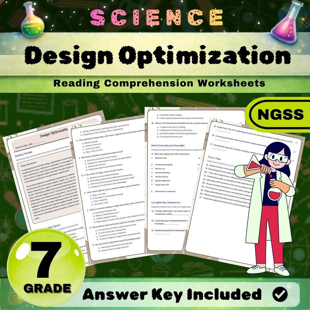 Grade 7 Science Worksheet Bundle | Earth & Space, Life, and Physical Science — included worksheet 34