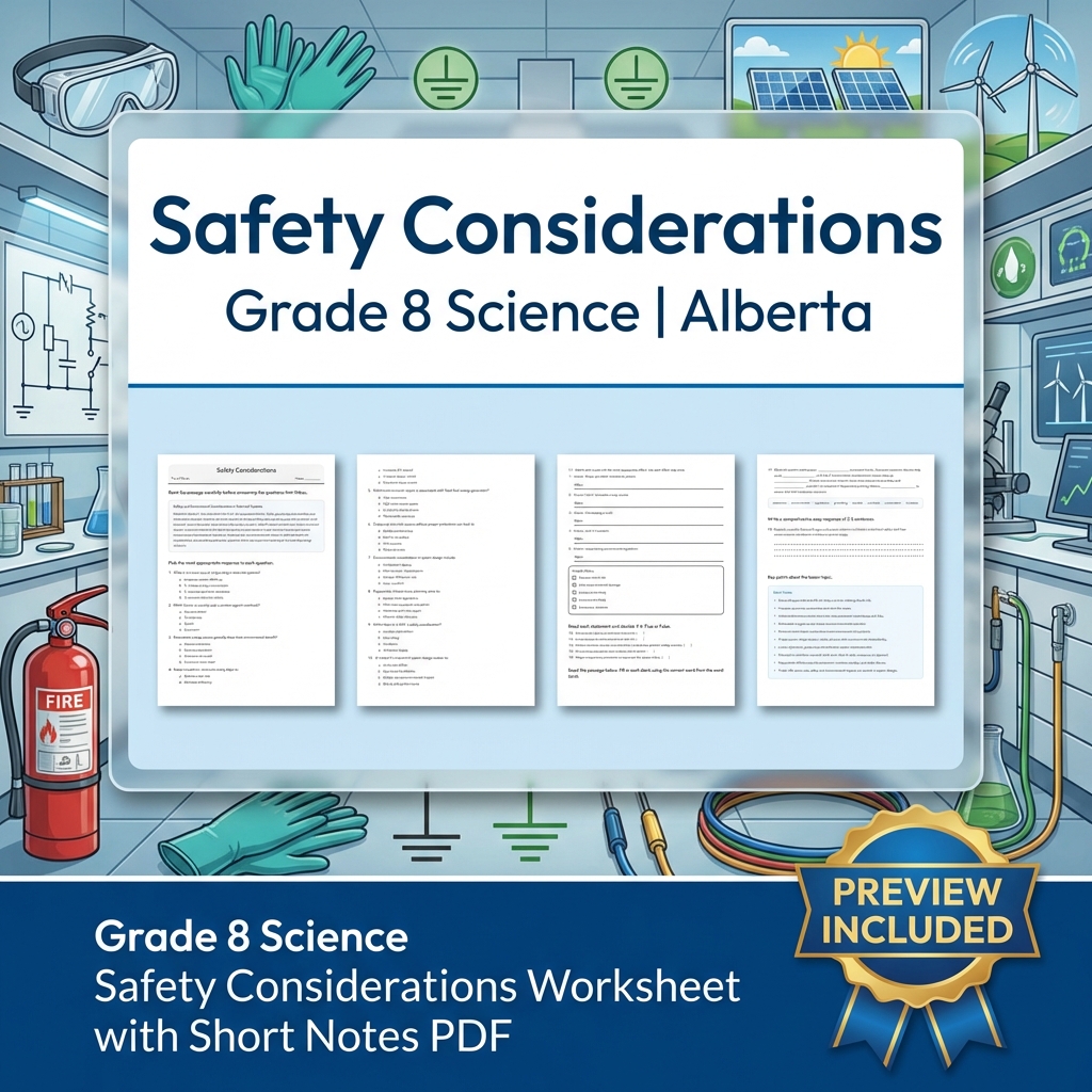 Grade 8 Science Worksheet Bundle | Alberta Standards | Year-Long Assessment Pack — included worksheet 47