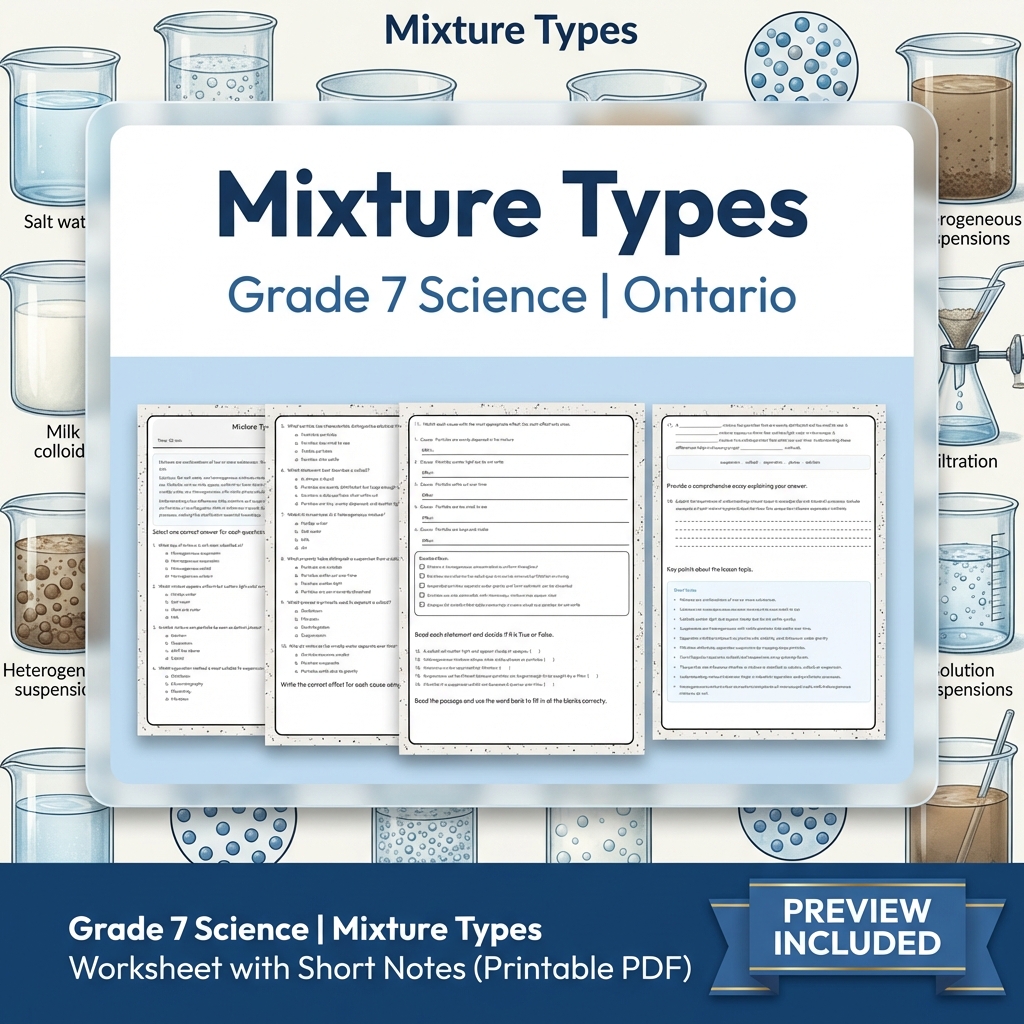 Grade 7 Science Full Year Bundle | Ecosystems & Heat Transfer — included worksheet 38