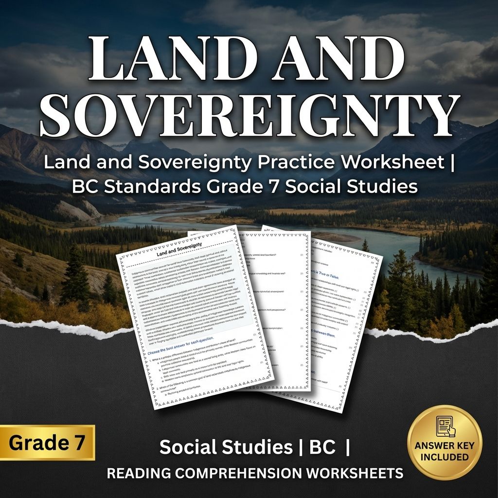 Land and Sovereignty Practice Worksheet | BC Standards Grade 7 Social Studies