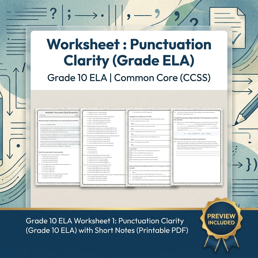 Grade 10 Source Integration & Writing Skills ELA Full-Year Bundle (CCSS) — included worksheet 30