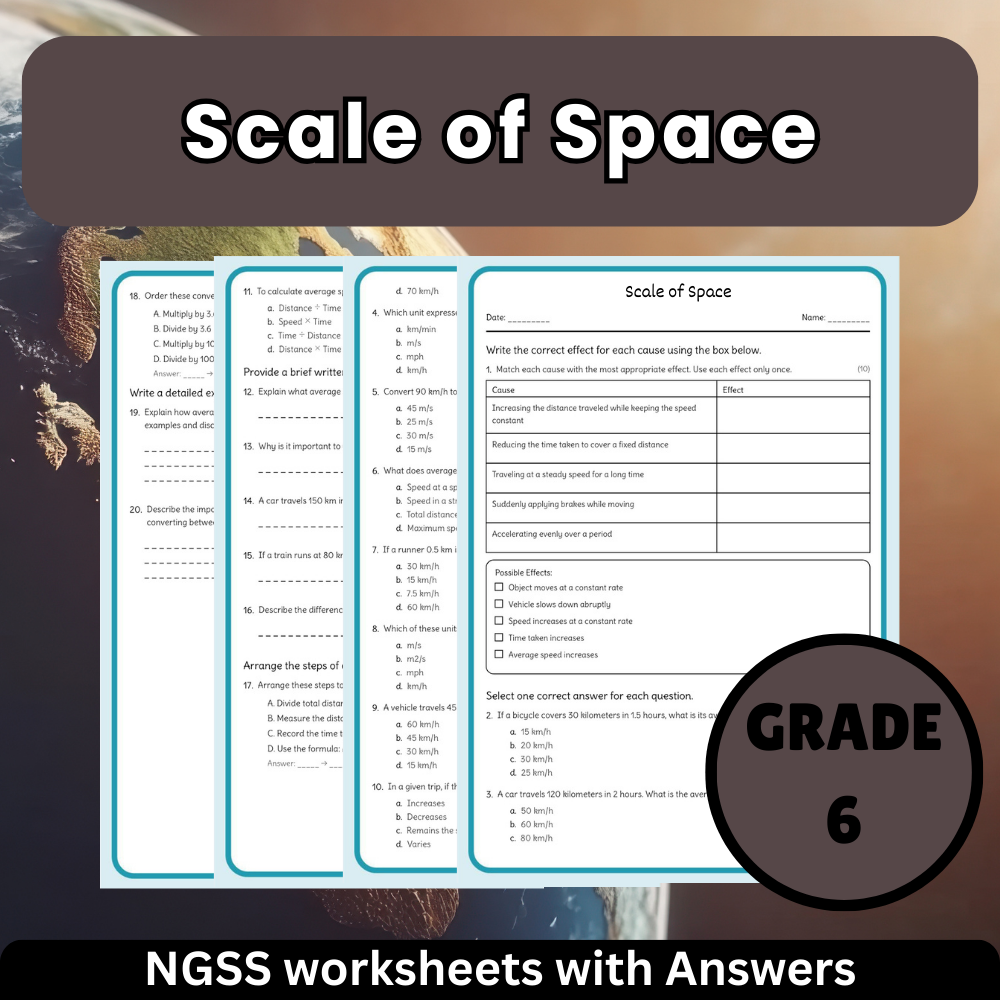 Grade 6 Science Worksheets Bundle- Resources for Earth, Space & Life - NGSS — included worksheet 36