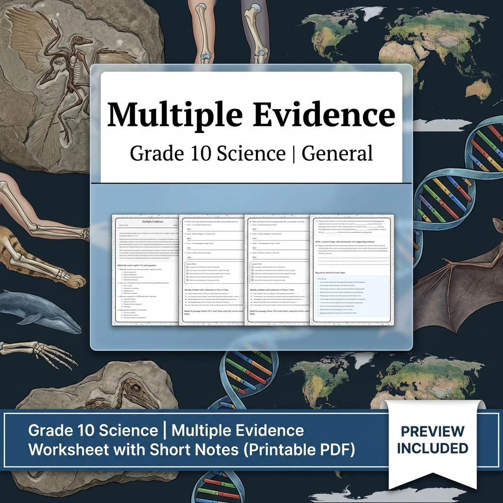 Grade 10 Science Modeling & Evidence Reasoning Full-Year Bundle | General — included worksheet 28