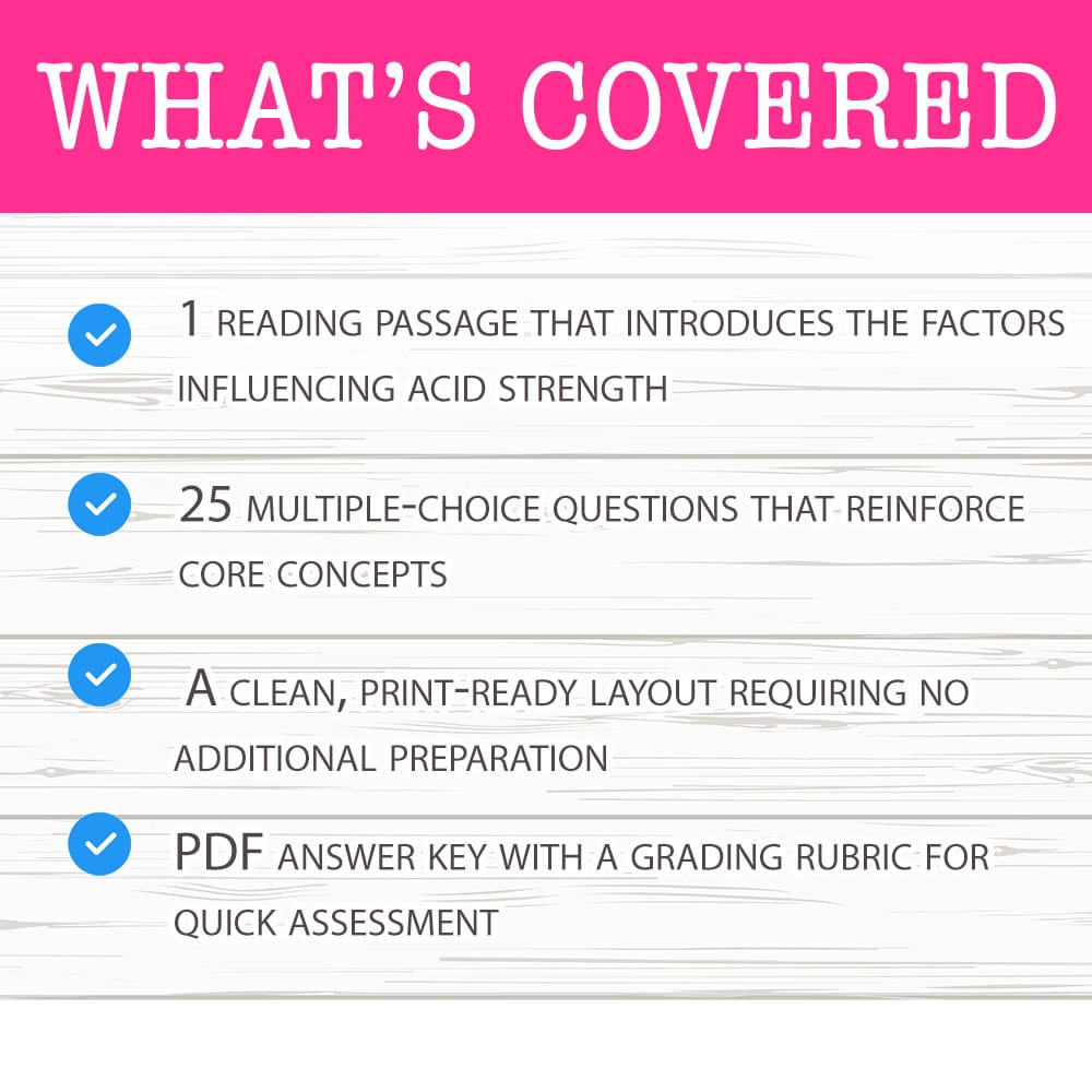 Grade 11 Science worksheet mcq paper worksheet — Grade 11 Science —Mastering Factors Influencing Acid Strength — page 2