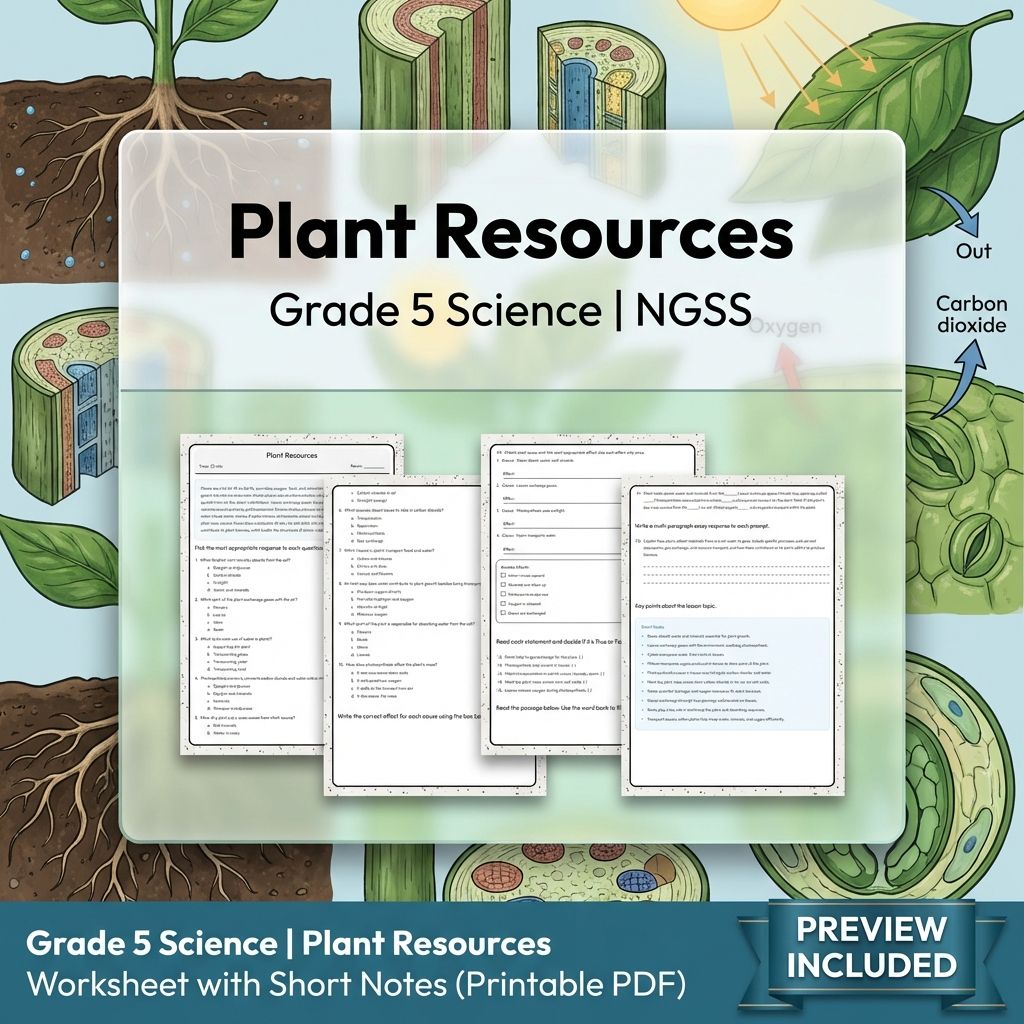 Grade 5 Science Unit  Molecules to Organisms Structures & Processes NGSS Bundle — included worksheet 1