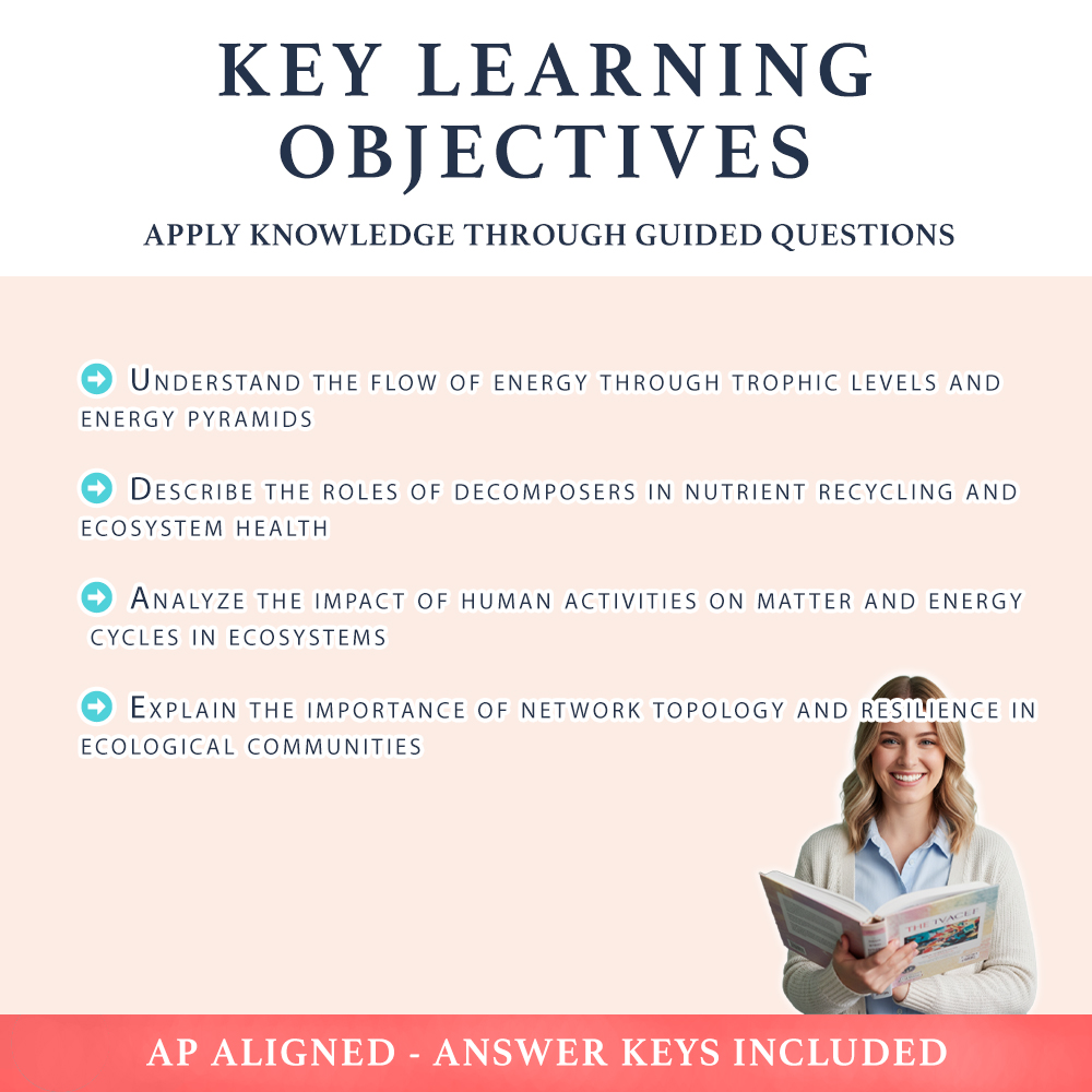 Grade 12 Science worksheet assessment worksheet — 12th Grade Science | Ecosystem Networks Assessment Worksheet (PDF+ Answe…