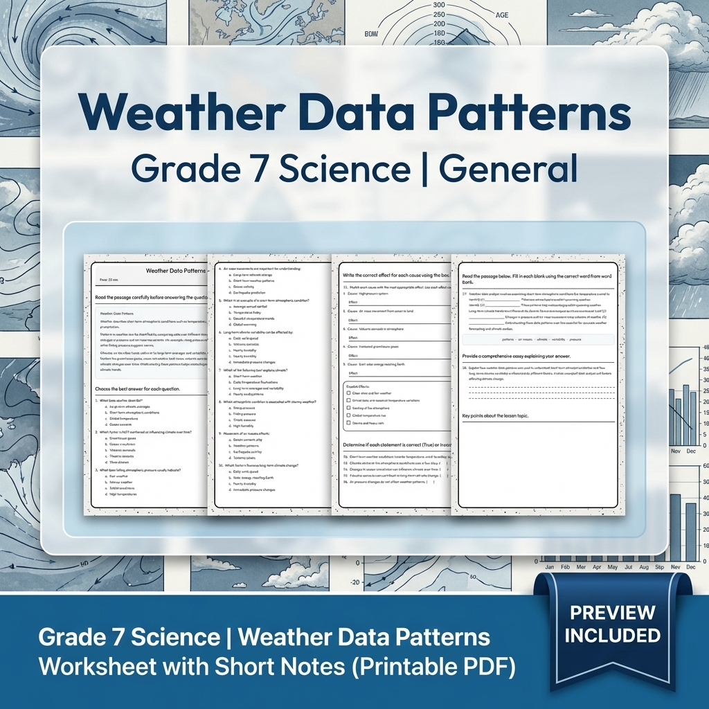 Grade 7 Science Data, Models, and Systems Full-Year Bundle | General Framework — included worksheet 25