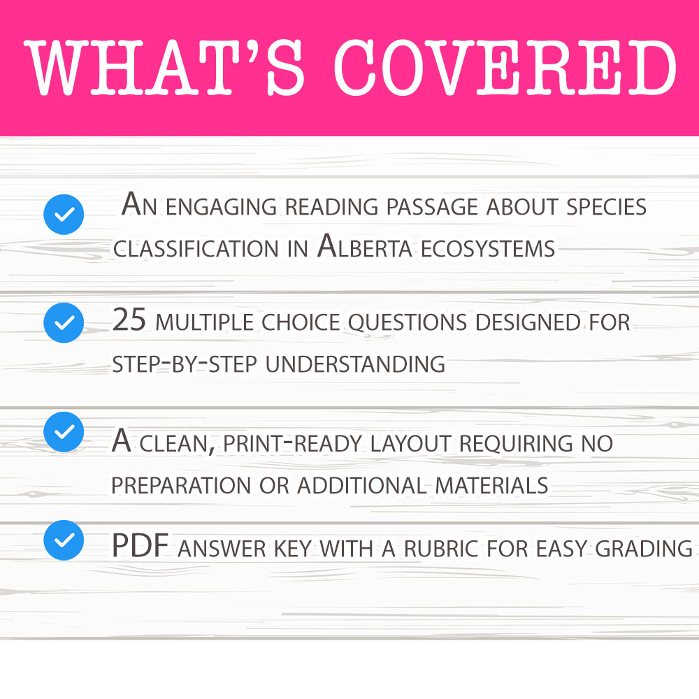 Grade 6 Science worksheet mcq paper worksheet — Grade 6 Science — Species Classification Worksheet for Mastery — page 2