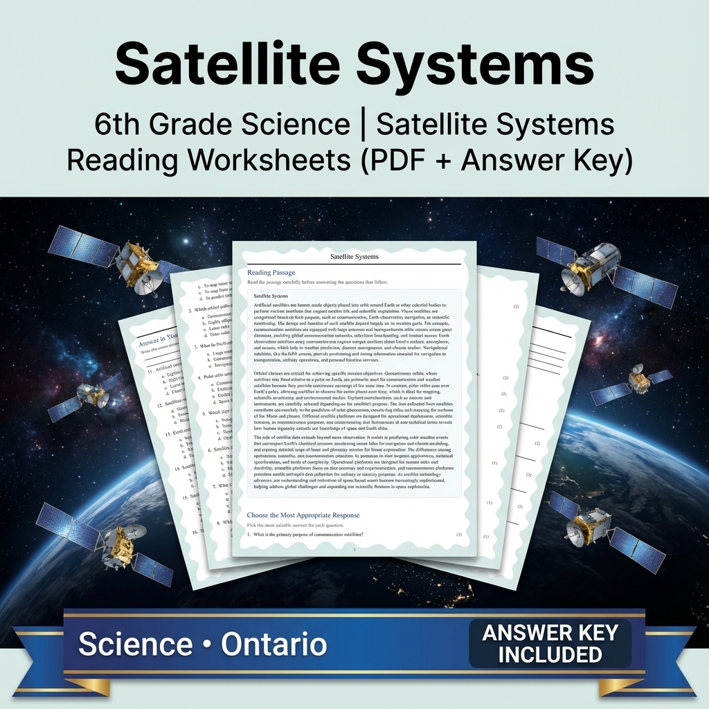 Grade 6 Science Unit | Solar System, Satellites & Celestial Mechanics Worksheet — included worksheet 4