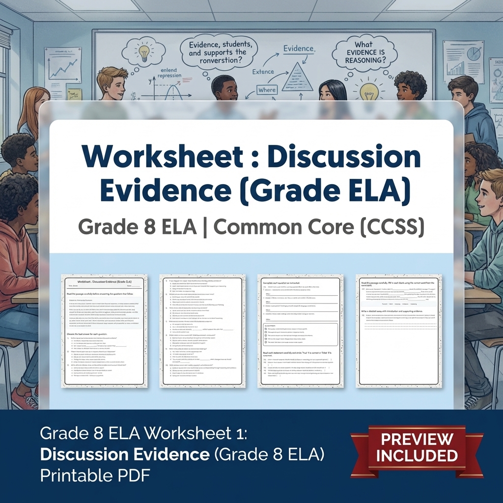 Grade 8 Clarity, Evidence & Argument Writing ELA Full-Year Bundle CCSS — included worksheet 24