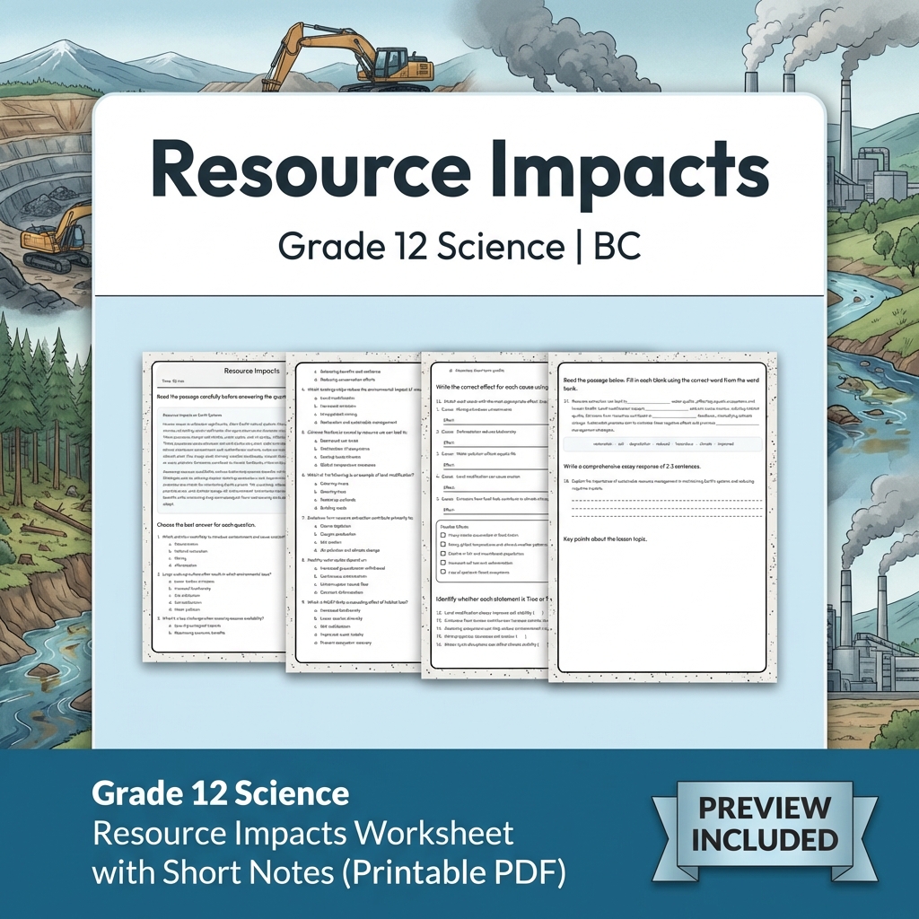 Grade 12 Science Full Year Bundle | Thermochemistry, Earth Systems, Genetics — included worksheet 37