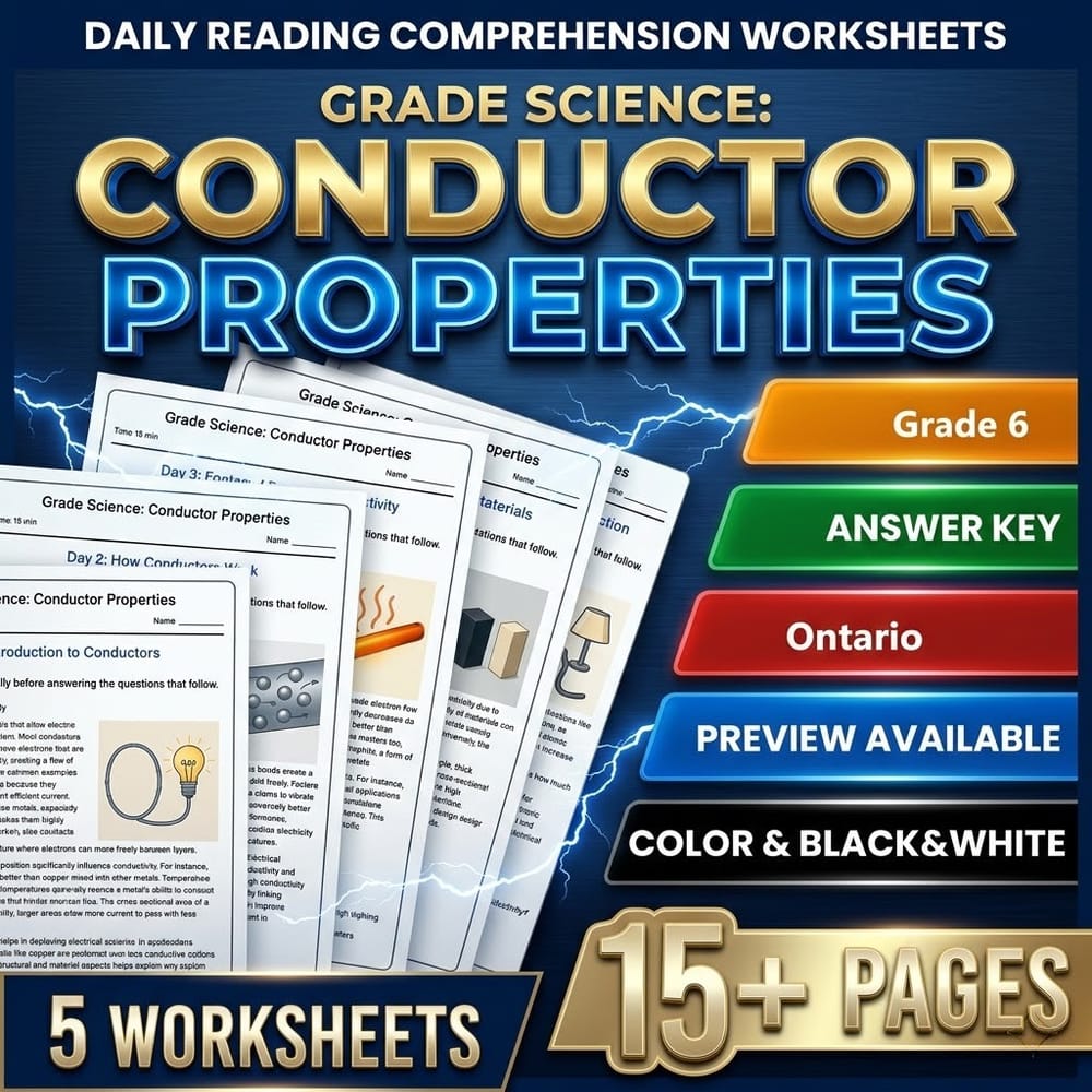 Grade 6 Science Full Year Bundle – Ontario Daily Reading Worksheets — included worksheet 39