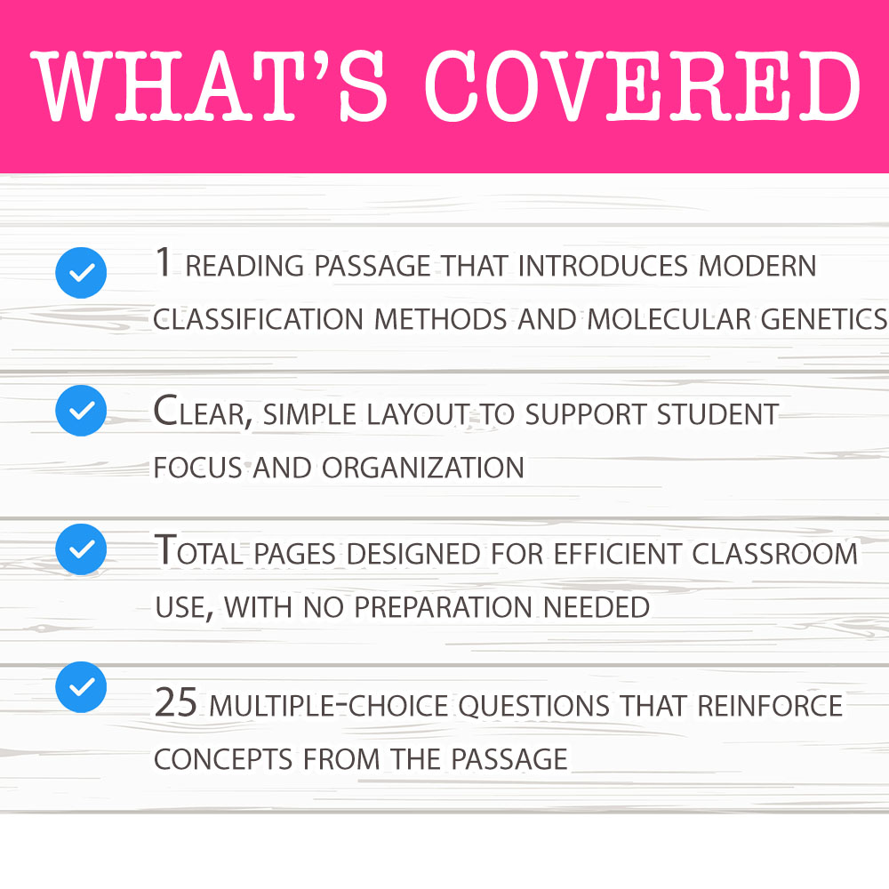 Grade 6 Science worksheet worksheet — Grade 6 Science — Classification Genetics Worksheet for Mastery | PDF + Answer Key —…