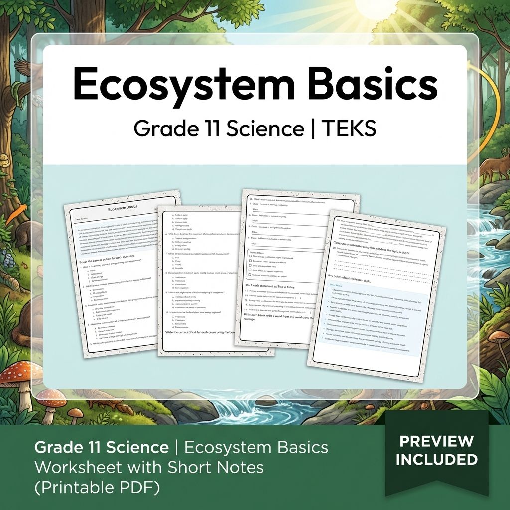 Grade 11 Science Worksheet Bundle | Genetics, Evolution & Human Body (PDF) — included worksheet 39