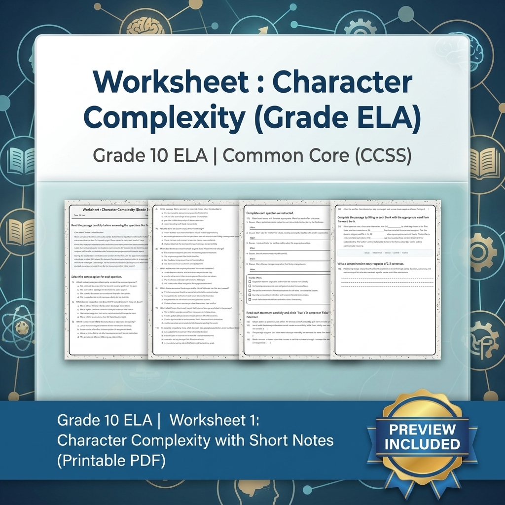 Grade 10 Source Integration & Writing Skills ELA Full-Year Bundle (CCSS) — included worksheet 31