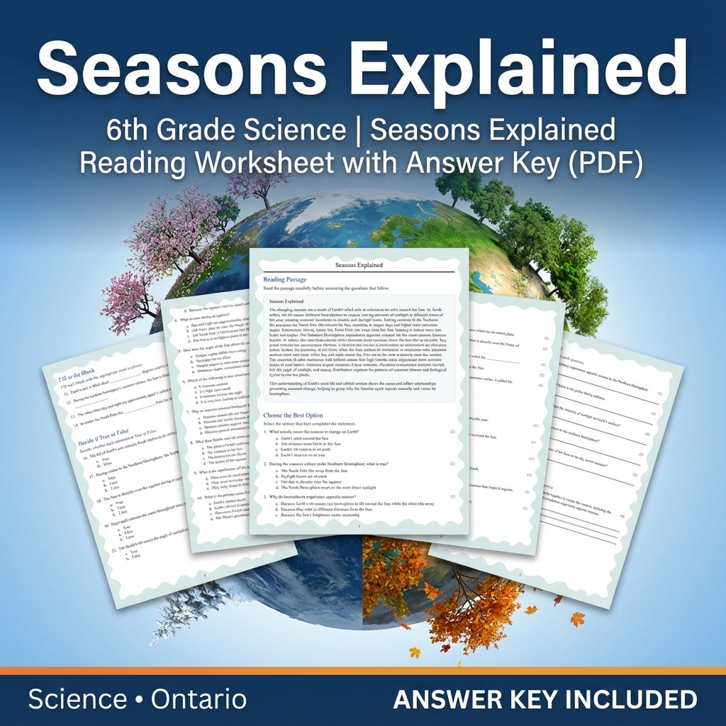 Grade 6 Science Unit | Solar System, Satellites & Celestial Mechanics Worksheet — included worksheet 5