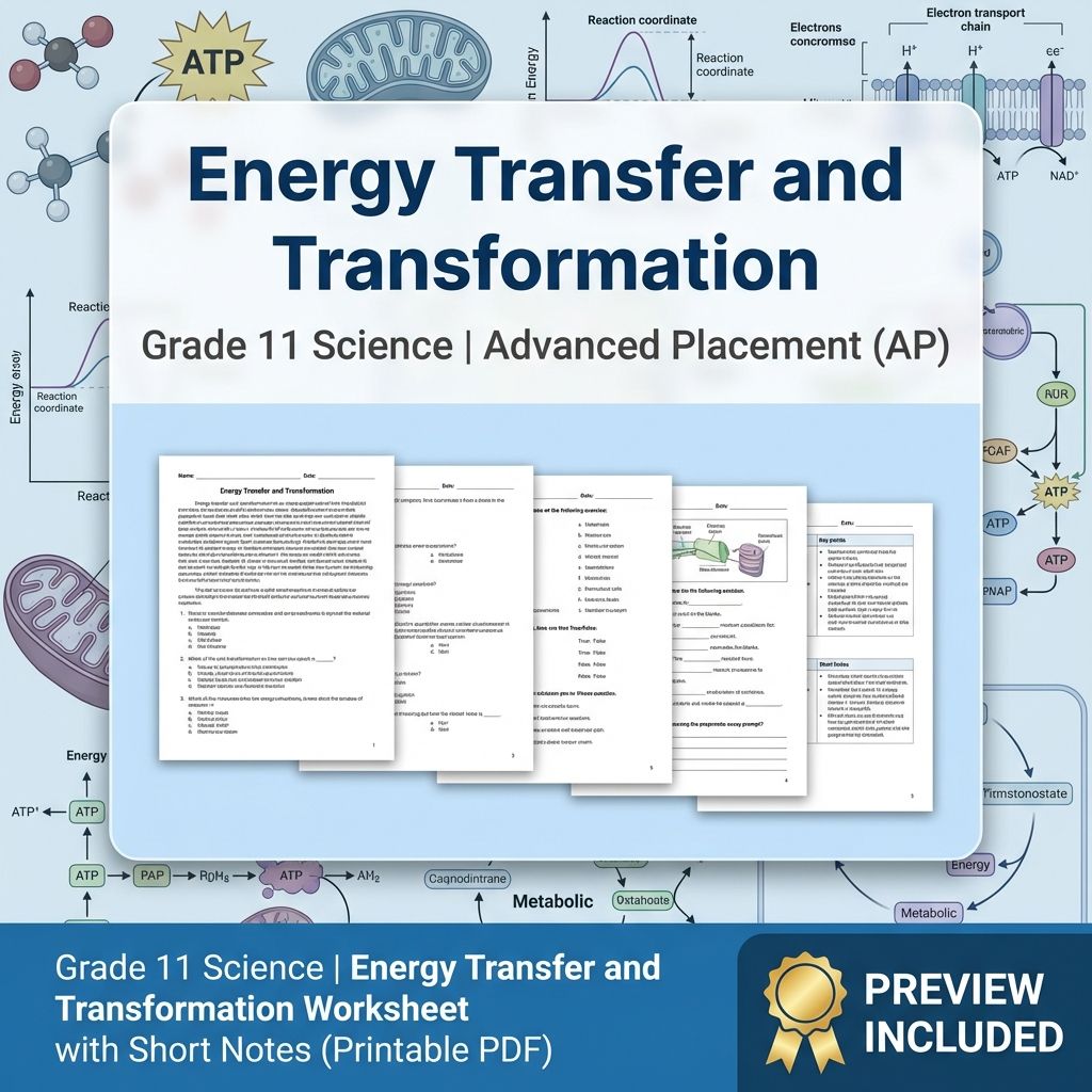 Grade 11 Science Worksheet Bundle Advanced Concepts & Scientific Reasoning (PDF) — included worksheet 36