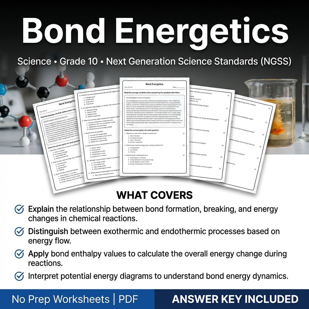Grade 10 Science Worksheets Bundle | Environmental, Physics & Biology Topics — included worksheet 46